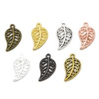 Pendentifs feuilles en alliage de zinc , Placage, DIY & creux, plus de couleurs à choisir Vendu par PC