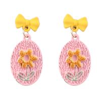 Enamel Zinc Alloy Drop Earring, painted, fashion jewelry & for woman, multi-colored 