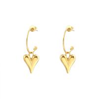 Boucles d'oreilles en acier titane, coeur, Placage ionique sous vide, pour femme, plus de couleurs à choisir Vendu par paire