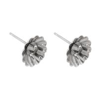 Clou de boucle d'oreille en acier inoxydable, Acier inoxydable 304, bijoux de mode & DIY, couleur originale, 10*10mm,0.8mm, Vendu par PC