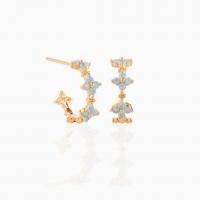 Brass Stud Earring, plated, fashion jewelry & for woman 18mm 