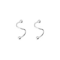 Sterling Silver Stud Earring, argent sterling 925, Placage, pour femme, plus de couleurs à choisir Vendu par paire