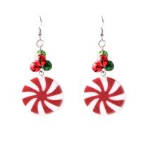 Acrylic Drop Earring, with Zinc Alloy, Christmas Design & fashion jewelry & for woman, 75mm 