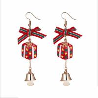 Christmas Earrings, Zinc Alloy, with Resin, Christmas Design & fashion jewelry & for woman 