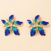 Enamel Zinc Alloy Stud Earring, fashion jewelry & for woman 