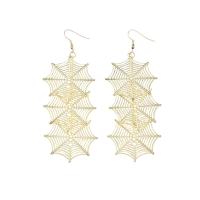 Iron Drop Earring, Spider Web, fashion jewelry & for woman 