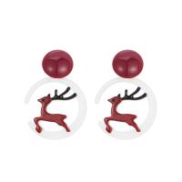 Pendientes de Navidad, Acrílico, Diseño de Navidad & Joyería & para mujer, 50mm, Vendido por Par