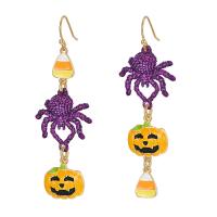 Brass Drop Earring, Halloween Design & fashion jewelry & for woman & enamel, 60mm 