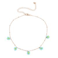 Petite perle en verre de collier 
, fer, avec Seedbead, avec 2.7,1.9inch chaînes de rallonge, bijoux de mode & styles différents pour le choix & pour femme, plus de couleurs à choisir Environ 13.8 pouce, Environ 6.2 pouce, Vendu par PC