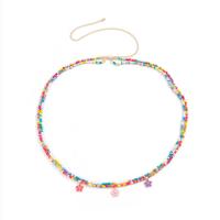 aleación de zinc cadena de cintura, con Seedbead, Doble capa & Joyería & para mujer & esmalte, multicolor, longitud:aproximado 26.7 Inch, Vendido por UD