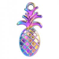 Zinklegierung Obst Anhänger, Ananas, bunte Farbe plattiert, unisex & verschiedene Stile für Wahl, keine, 11x23mm, Länge:ca. 50 cm, verkauft von PC