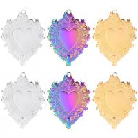 Colgantes del corazón de acero inoxidable, acero inoxidable 304, Recubrimiento iónico al vacío, unisexo & diferentes estilos para la opción, más colores para la opción, 23x30mm, longitud:aproximado 50 cm, Vendido por UD