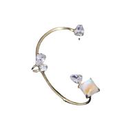 Brazalete pendiente, metal, Cuadrado, chapado en color dorado, diferentes estilos para la opción & micro arcilla de zirconia cúbica & para mujer, 60mm, Vendido por UD