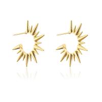 Brass Stud Earring, gold color plated, fashion jewelry & for woman 