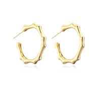 Brass Stud Earring, gold color plated, fashion jewelry & for woman 