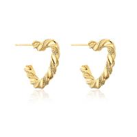 Brass Stud Earring, gold color plated, fashion jewelry & for woman 