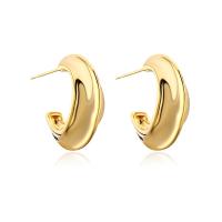 Brass Stud Earring, gold color plated, fashion jewelry & for woman 