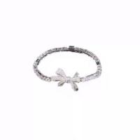 Cubic Zirconia Micro Pave Brass Bracelet, Bowknot, plated, micro pave cubic zirconia & for woman Approx 6.5 Inch 