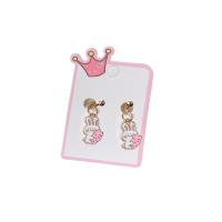 Enamel Zinc Alloy Drop Earring, for children multi-colored 