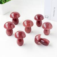 Strawberry Quartz décoration, champignon, poli, pour la maison et le bureau, 5-6cm, Vendu par PC