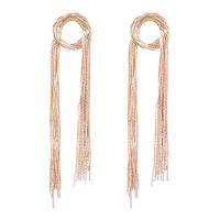 Fashion Fringe Earrings, Zinc Alloy, gold color plated, fashion jewelry & for woman, golden 