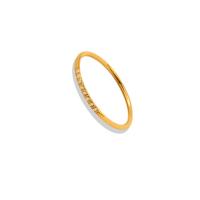 Titan Stahl Fingerring, Titanstahl, Kreisring, Vakuum-Ionen-Beschichtung, Modeschmuck & unisex & verschiedene Größen vorhanden & Micro pave Zirkonia, goldfarben, 1.1mm, Größe:5-10, verkauft von PC