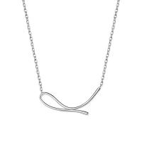 Collier de bijoux en argent , argent sterling 925, avec 1.96 inch chaînes de rallonge, Placage de couleur platine, pour femme, 28mm Environ 15.74 pouce, Vendu par PC