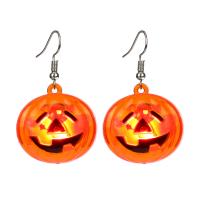 aleación de zinc Pendientes con Colgantes, con Acrílico, con luz LED & Joyería de Halloween & diferentes estilos para la opción & para mujer, Vendido por Par