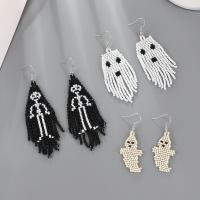 Seedbead Pendientes con Colgantes, Diseño de Halloween & Joyería & diferentes estilos para la opción & para mujer, Vendido por Par