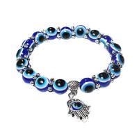 Evil Eye Schmuck Armband, Zinklegierung, antik silberfarben plattiert, Modeschmuck & unisex, Innendurchmesser:ca. 55mm, verkauft von PC