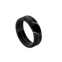 Ehepaar Fingerringe, 304 Edelstahl, Modeschmuck & unisex & verschiedene Größen vorhanden, schwarz, 6x1.3mm, verkauft von PC