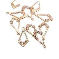 Cubique Pendentif en laiton zircon pavent, couleur de haute qualité d'or plaqué, pavé de micro zircon & creux Vendu par PC