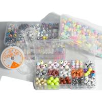 Acrylic Jewelry Finding Set, with Plastic Box & Elastic Thread, stoving varnish, DIY 