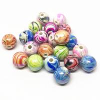 Acrylic Jewelry Beads, Round, stoving varnish, DIY 