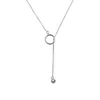 Collier de bijoux en argent , Argent sterling 925, Plaqué de platine, bijoux de mode & pour femme, 450mm, Vendu par PC