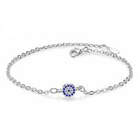 Cubic Zirconia Micro Pave Brass Bracelet, plated, micro pave cubic zirconia & for woman 195mm 