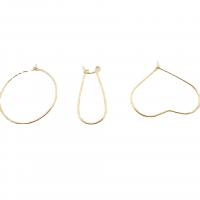 Composant anneau en laiton pour boucle d'oreille, Plaqué d'or 14K, DIY & normes différentes pour le choix, Vendu par PC