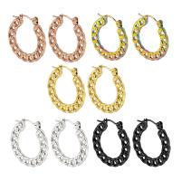 Stainless Steel Hoop Earring, 304 Stainless Steel, Vacuum Ion Plating, fashion jewelry & for woman & hollow 