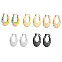 Stainless Steel Hoop Earring, 304 Stainless Steel, Vacuum Ion Plating, fashion jewelry & for woman 