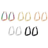 Stainless Steel Hoop Earring, 304 Stainless Steel, Vacuum Ion Plating, fashion jewelry & for woman 