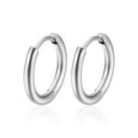 Acier titane boucle d'oreille cercle, Placage, normes différentes pour le choix & pour femme, plus de couleurs à choisir, Vendu par PC