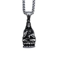 Pendentifs en titane, Acier titane, Guanyin, Oindre, bijoux de mode & unisexe, 32mm, Vendu par PC