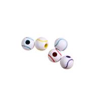 Acrylic Jewelry Beads, Round, DIY, white, 12mm 