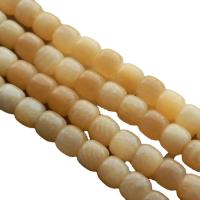 Pale Brown Jade Beads, barrel, polished, DIY, yellow Approx 