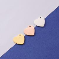 Stainless Steel Heart Pendants, 304 Stainless Steel, Vacuum Ion Plating, DIY 