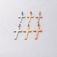 Stainless Steel Cross Pendants, 304 Stainless Steel, Vacuum Ion Plating, DIY 