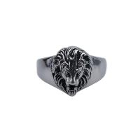 Titan Stahl Fingerring, Titanstahl, Löwe, verschiedene Größen vorhanden & für den Menschen, 15mm, verkauft von PC