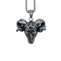 Pendentifs en titane, Acier titane, mouton, Oindre, le style de punk & pour homme, 42mm, Vendu par PC