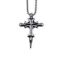 Pendentifs en titane, Acier titane, croix, Oindre, le style de punk & pour homme, 58mm, Vendu par PC