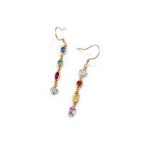 Silver Earring Zircon pavent Sterling, Argent sterling 925, Placage, pavé de micro zircon & pour femme, plus de couleurs à choisir Vendu par PC